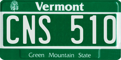VT license plate CNS510