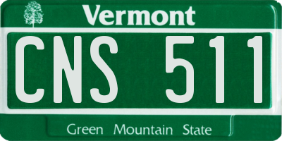 VT license plate CNS511