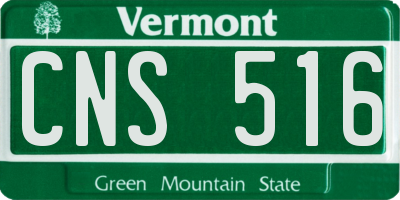 VT license plate CNS516