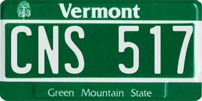 VT license plate CNS517