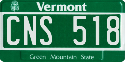 VT license plate CNS518