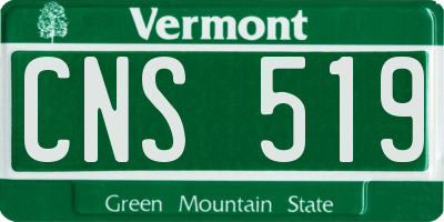 VT license plate CNS519