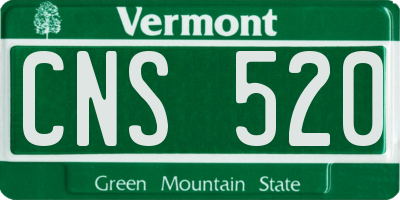 VT license plate CNS520