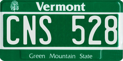 VT license plate CNS528
