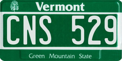VT license plate CNS529