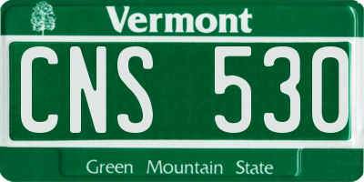 VT license plate CNS530