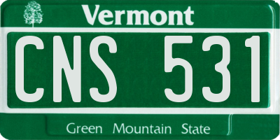 VT license plate CNS531