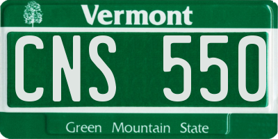 VT license plate CNS550