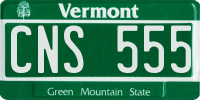 VT license plate CNS555