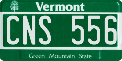 VT license plate CNS556