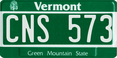 VT license plate CNS573