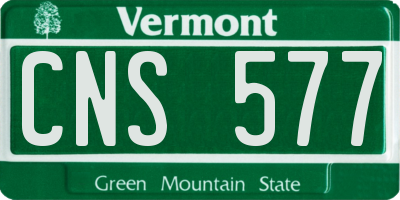 VT license plate CNS577
