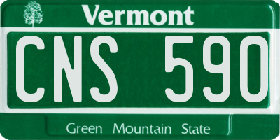 VT license plate CNS590