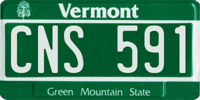 VT license plate CNS591