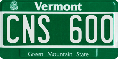VT license plate CNS600
