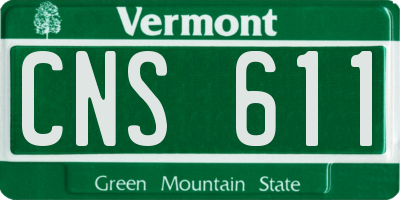 VT license plate CNS611