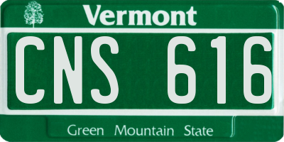VT license plate CNS616