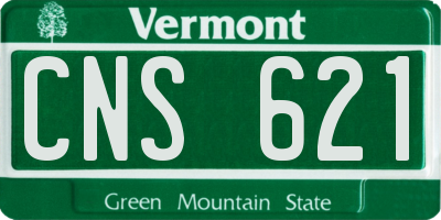 VT license plate CNS621