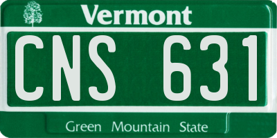 VT license plate CNS631
