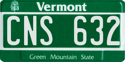VT license plate CNS632