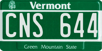VT license plate CNS644