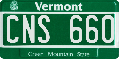 VT license plate CNS660