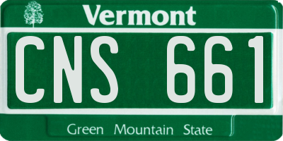 VT license plate CNS661