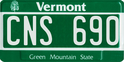 VT license plate CNS690