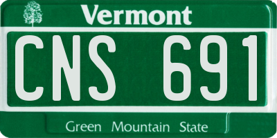 VT license plate CNS691