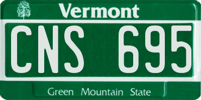 VT license plate CNS695