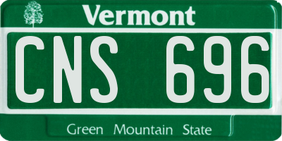 VT license plate CNS696
