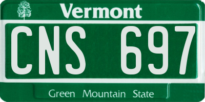 VT license plate CNS697