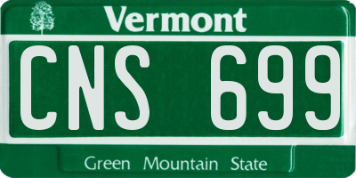 VT license plate CNS699