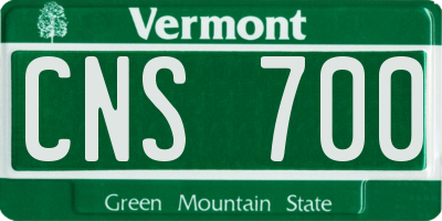 VT license plate CNS700