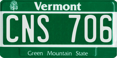 VT license plate CNS706
