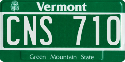 VT license plate CNS710