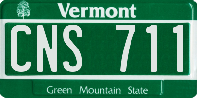 VT license plate CNS711