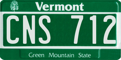 VT license plate CNS712