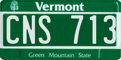 VT license plate CNS713