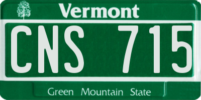 VT license plate CNS715