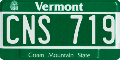 VT license plate CNS719