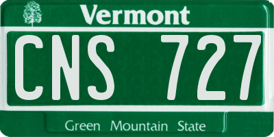 VT license plate CNS727