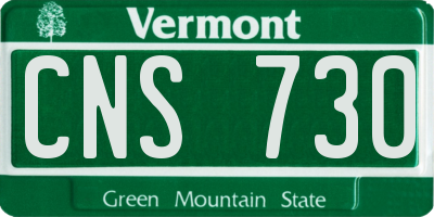 VT license plate CNS730