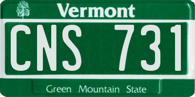 VT license plate CNS731