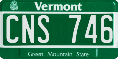 VT license plate CNS746