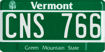 VT license plate CNS766