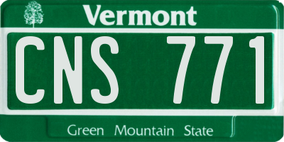 VT license plate CNS771