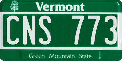 VT license plate CNS773