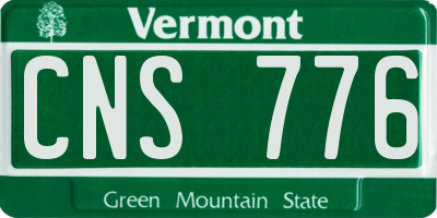 VT license plate CNS776