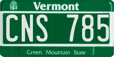 VT license plate CNS785